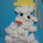 Bonhomme de neige en coton