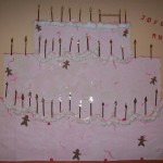 activité manuelle de création d'un gâteau d anniversaire en carton