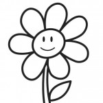 Activité de printemps: coloriage d'une fleur