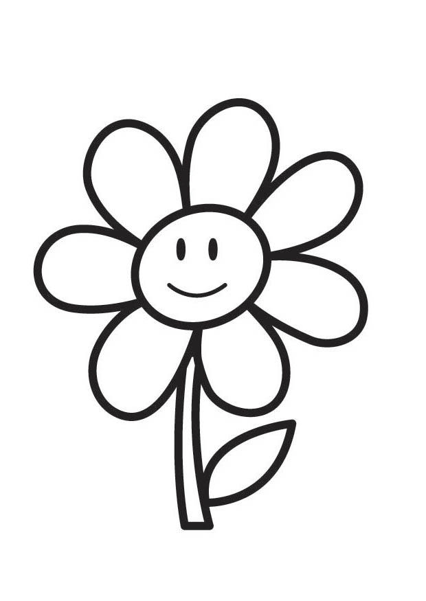 Activité de printemps: coloriage d’une fleur