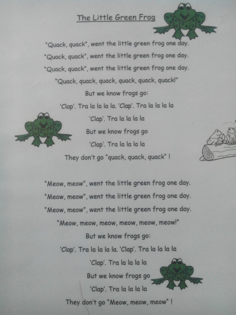 song the little green frog