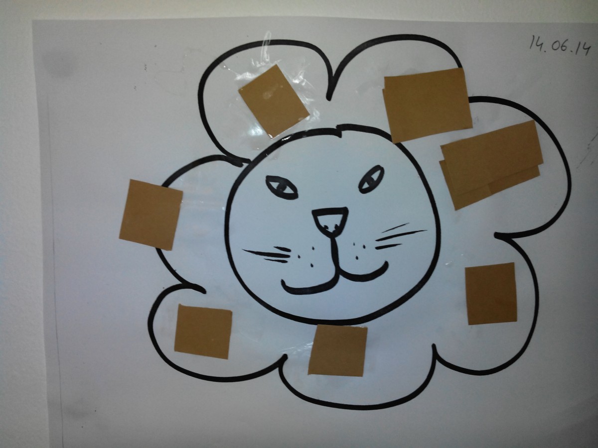 Activité manuelle collage lion (à partir de 2 ans)