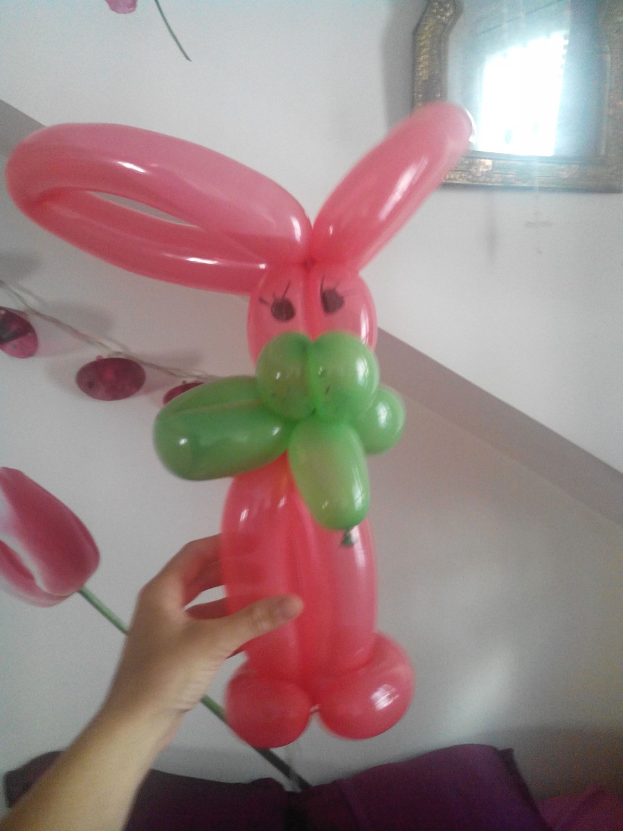 Sculpture sur ballon: lapin