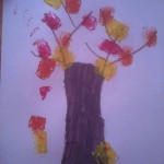 arbre d'automne en peinture