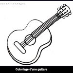 Coloriage d'une guitare