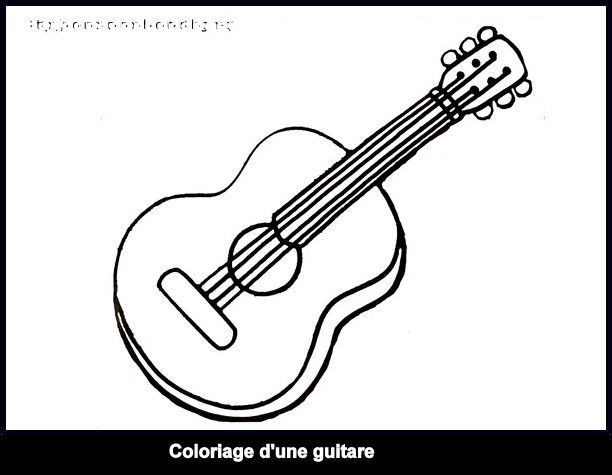 Coloriage d’une guitare