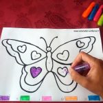 Coloriage papillon pour apprendre les lettres