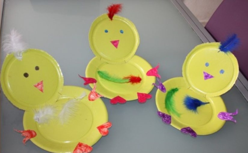 Poussins De Paques A Realiser Avec Des Assiettes En Carton Education Enfance Fr