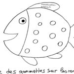 Activité 1 er avril gommettes sur un poisson (Dès 2 ans)