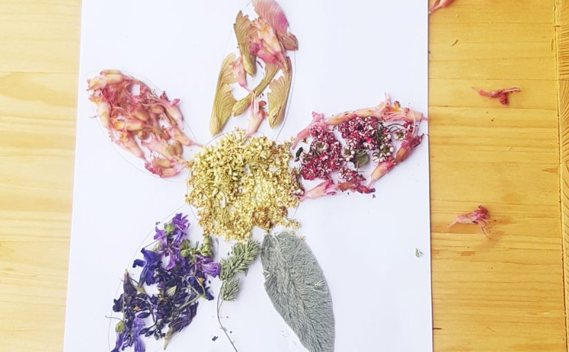 Activité collage de fleurs : Fête des gens qu’on aime