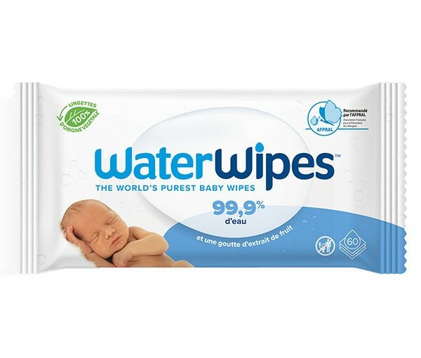 Lingettes Waterwipes 100% naturelles