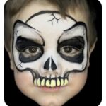 Maquillage d'enfant squelette halloween