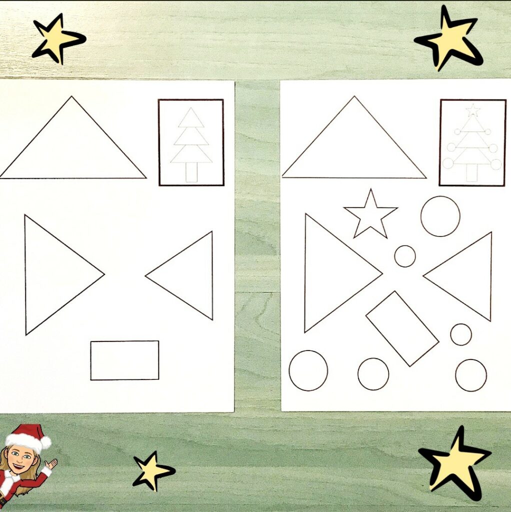 modèle fomre geometriques sapin de noël