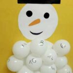 Calendrier de l'avent bonhomme de neige en ballons