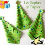 activité enfant pliage papier:sapin