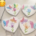 activité manuelle coeurs peints pour la fête des mères