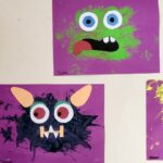 monstres à écraser en peinture pour Halloween