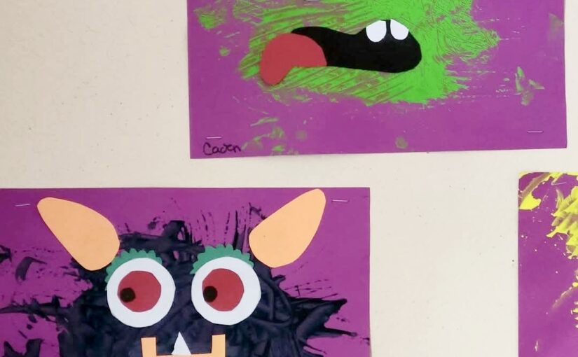 monstres à écraser en peinture pour Halloween