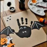 chauve-souris en peinture pour halloween