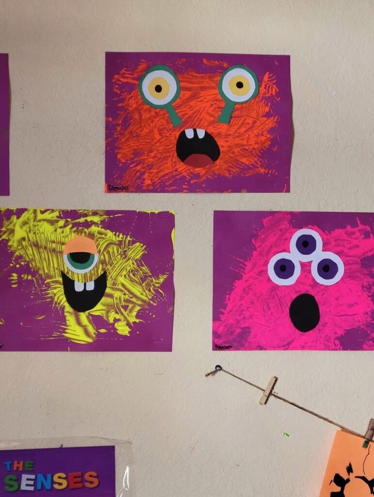 monstres en peinture pour halloween