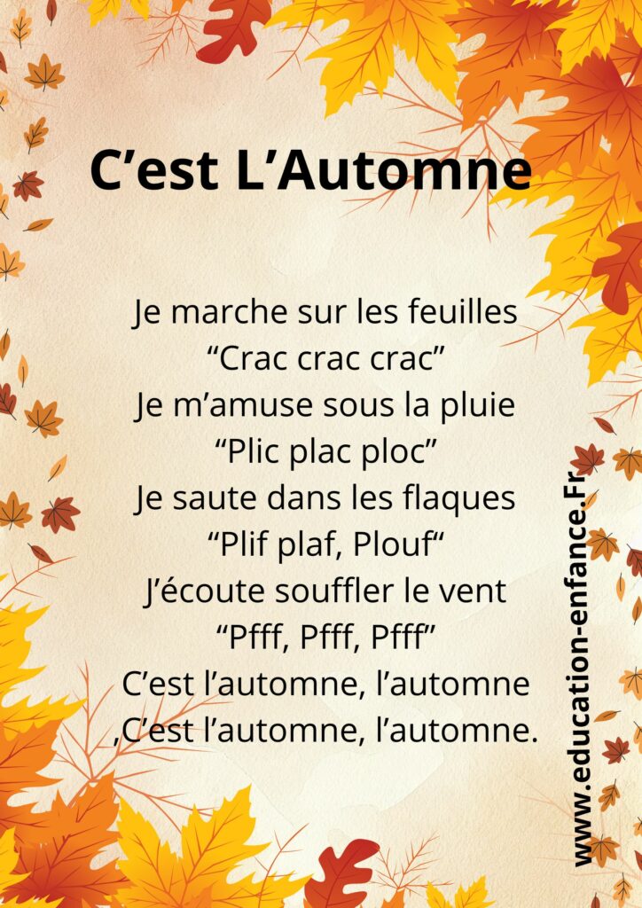 paroles chanson c est l'automne