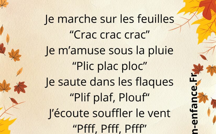 Chanson enfantine c’est l’Automne et sa bande son